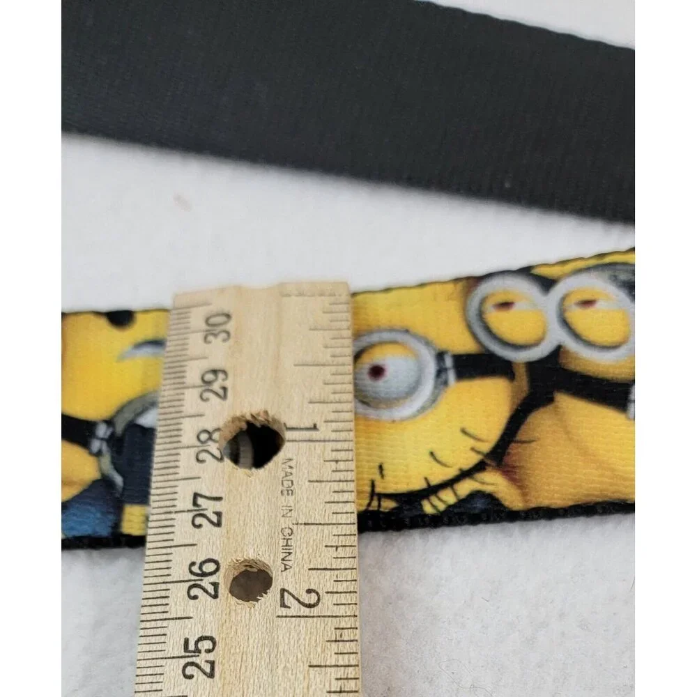 Despicable‎ Me Minion Dave Face Unisex Buckle Belt Yellow Graphic Print 49.25